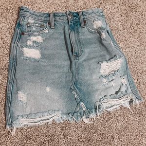 Abercrombie and Fitch ripped jean skirt